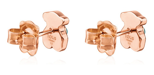 Pendientes Tous Super Power Plata Vermeil Rosa Con Turquesa