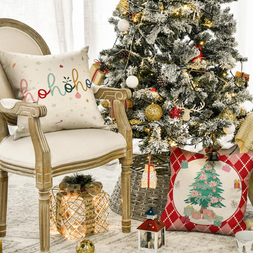 Avoin Colorlife Merry Christmas Cascanueces Red Show Pillow
