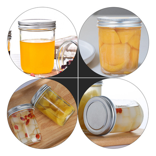 Jarrón De Cristal Para Mermelada Mason Jars, 4 Unidades