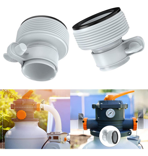 2 Adaptador De Conversión De Manguera De 1,25 A 1,5