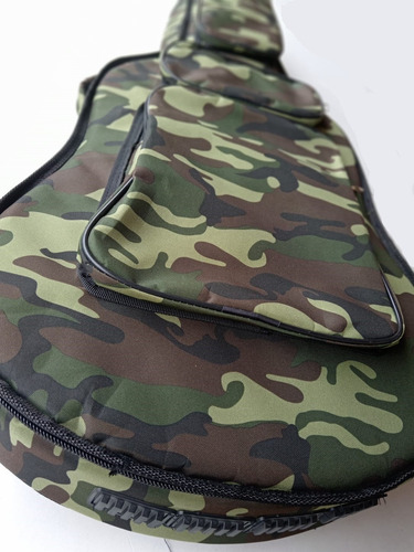 Funda Para Guitarra Jumbo Tripleacolchado Militar T/mochila