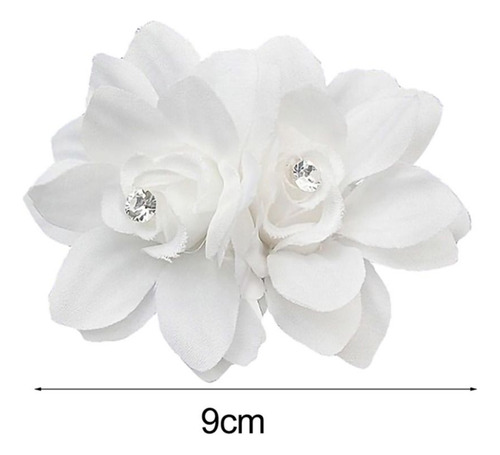 Pinza Para El Pelo Con Doble Flor Y Diamantes De Imitación C