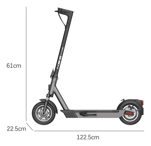 Scooter Eléctrico Yadea Ks6 Pro Color Gris con Negro