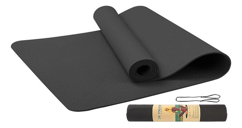 Mat Yoga Mat Tpe 8mm Fitness Ecologico Negro