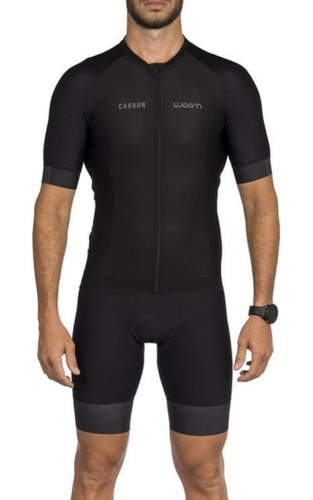 Camisa De Ciclismo Carbon Black Legend Woom Masculina