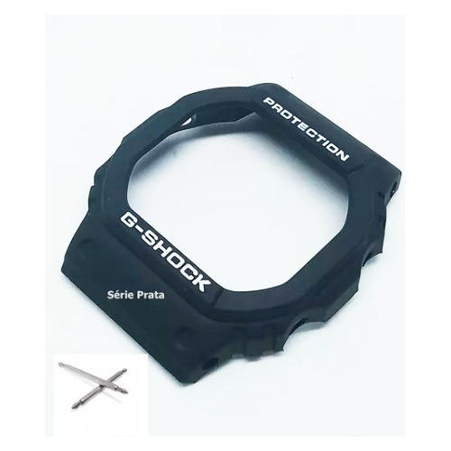 Capa Bezel Dw-5600e Série Prata Preto Fosco + Pinos Grátis