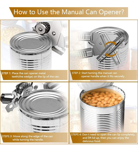 Abridor De Latas Manual T Multi Stainless Steel Abridor De G