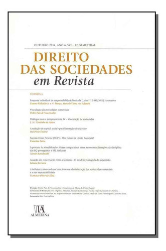 Direito Das Sociedades Em Revista - Vol. 12, De Vasconcelos; Abreu; Duarte; Serra;. Editora Almedina Em Português