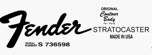 Decal Tipo Fender Calco Al Agua Stratocaster Telecaster