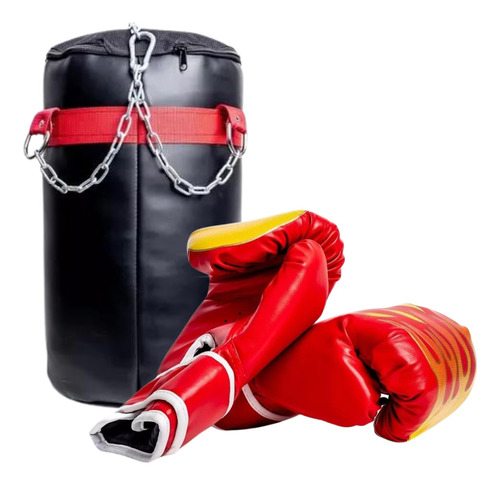 Saco De Boxeo Para Niños 50cm Con Relleno De Aserrín+guantes