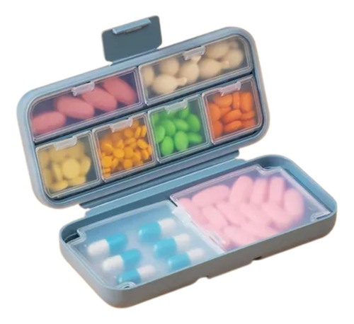 Pastillero De Viaje Grande De 8 Compartimentos Estuche