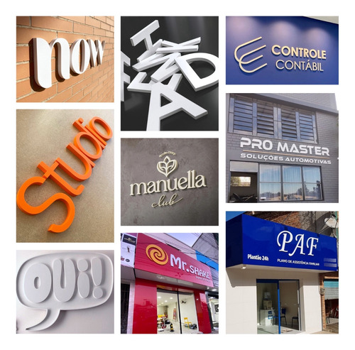 8 Letras De 50 Cm De Altura E 20 Letras Com 20 Cm Pvc 10mm