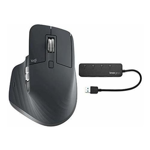 Mouse Logitech Master 3 Con Knox Usb De 4 Puertos -negro