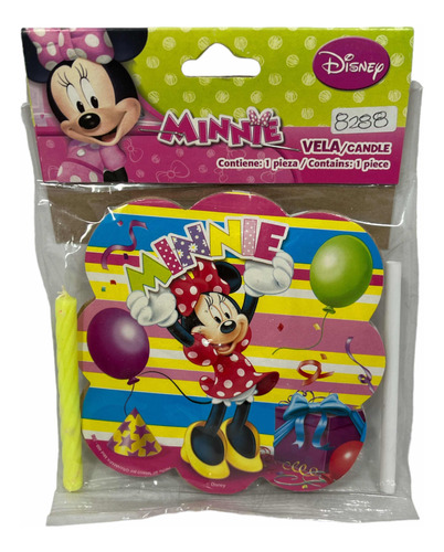 Velita Minnie Mouse Porta Vela Carton Gm