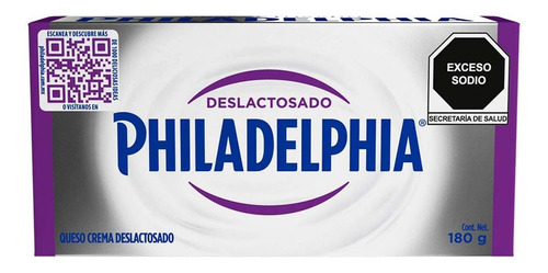 Queso Crema Philadelphia Deslactosado 180g