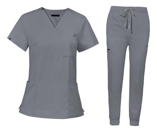 2 Uniformes De Enfermería Scrub Set Enfermera Pantalones