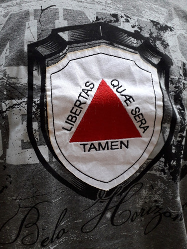 Camiseta Minas 3d... Cor Cinza Grafite Mescla