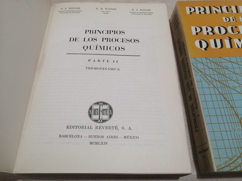 Principios De Los Procesos Químicos Tomo 1 Y 2 (Usado)