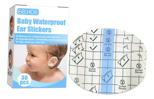 30 Uds. Pegatinas Para Los Oídos Impermeables Para Bebés,