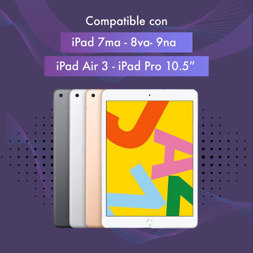 Funda Reforzada + Vidrio Compatible iPad 7ma 8va 9na Gen