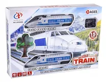 Comprar Tren Infantil Bala De Juguete Con Vias Luz Sonido Color Gris Personaje Tren Bala