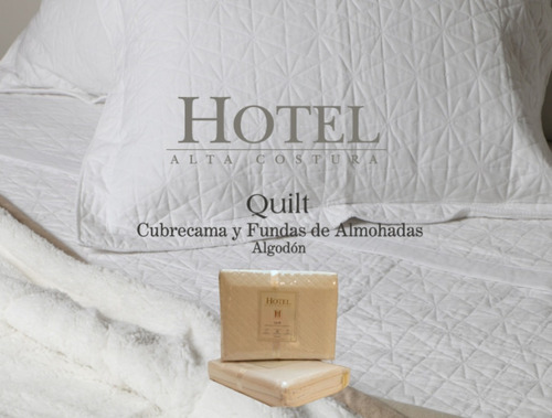 Imagen 1 de 7 de Cubrecama Con Fundas Quilt Algodon Hotel 1 1/2 Plazas Twin