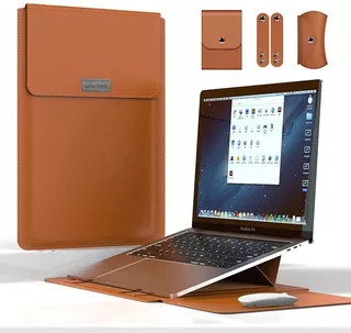 Case Funda Premium Cuero Stand Macbook Pro Air 13 M1 iPad 14