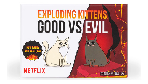 Juego De Cartas Exploding Kittens Good Vs. Evil Con 55 Carta