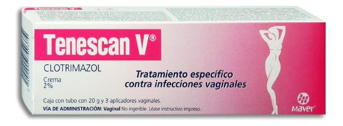 Tenescan V Clotrimazol 2% Crema Con 3 Aplicadores Vaginales