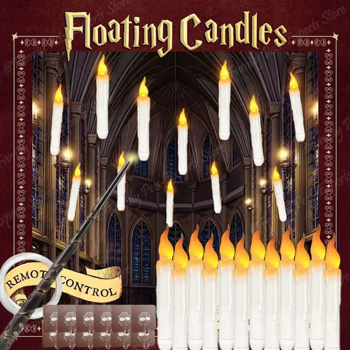 Velas Flotantes Con Varita Hal's Magic Velas Colgantes 12pcs