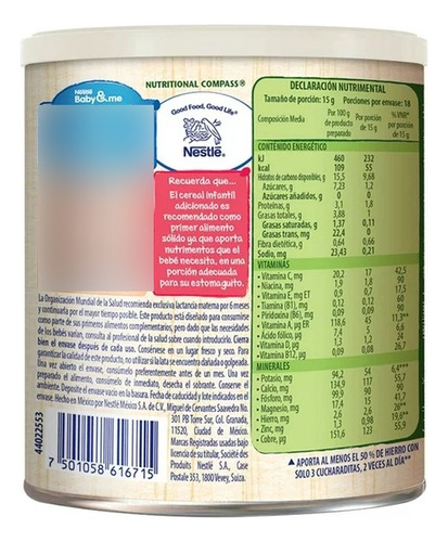 Cereal De Avena Nestum Etapa 1 270 Grs