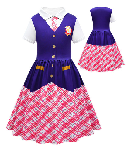 Uniforme Escolar Midi Con Solapa Enrollable De Barbie Cospla