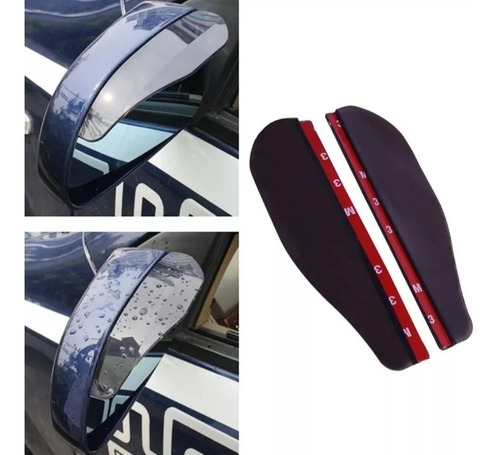 Imagen 2 de 3 de Bota Aguas Para Espejo Retrovisor Aleta Lluvia Tuning Auto