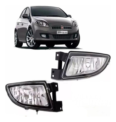 Par Farol Milha Fiat Bravo 2011 2012 2013 Auxil Neblina