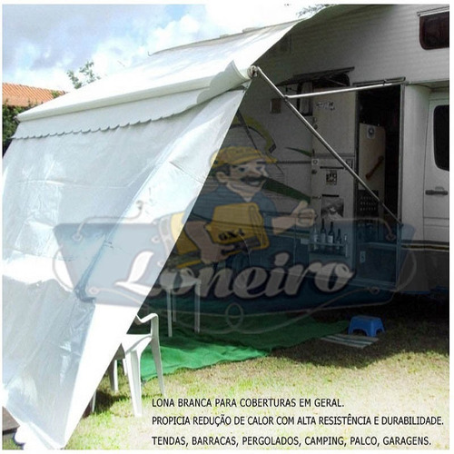 Lona 4x4 Branca Promoção Cobertura Tenda Gazebo 300 Micras