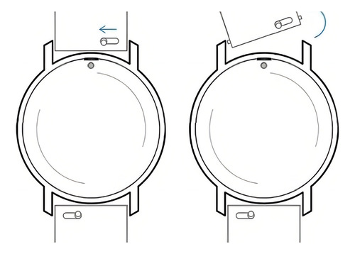 Pulseira Magnética Compatível Zeblaze Gts Gts 2 Gts Pro Azul