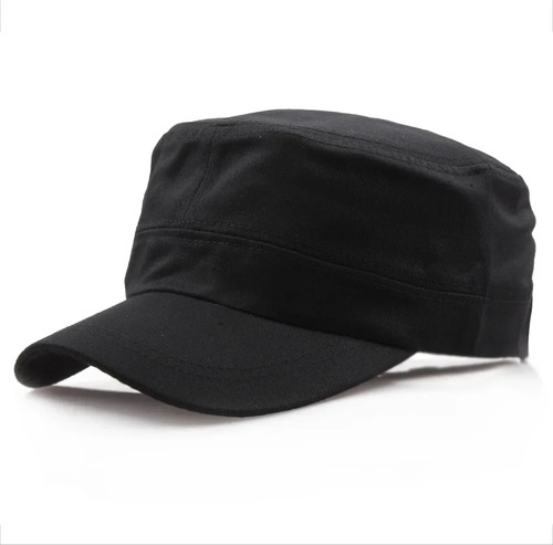 Gorro Militar Ajustable De Color Liso Unisex, Retro, De Algo