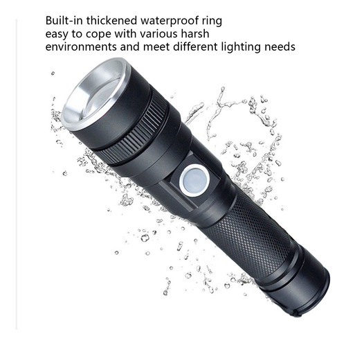 Linterna Led De Emergencia Con Zoom De Alta Luminosidad Y 3