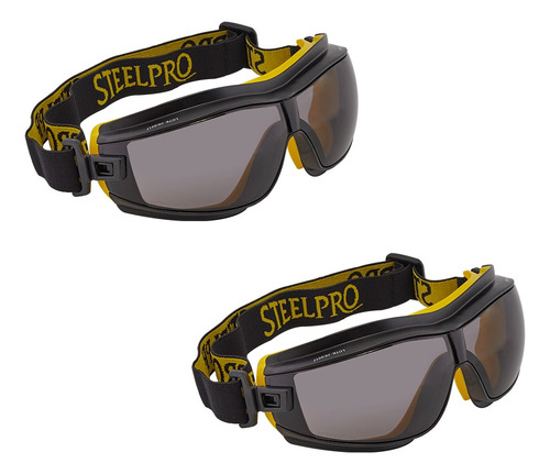 Pack De 2 Steel Pro Goggle Antiparra Zex Mica Gris