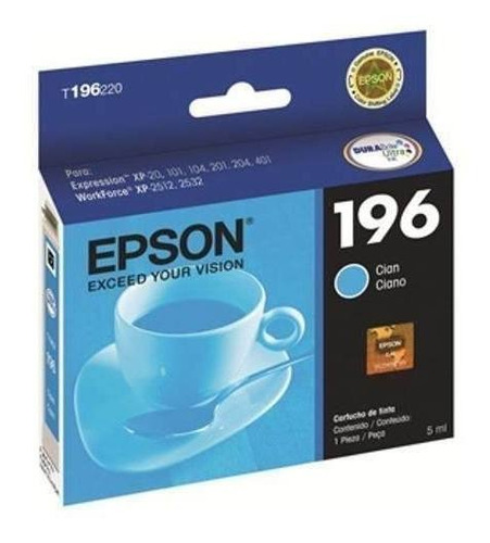 Imagen 1 de 4 de Cartucho Epson T196 Hc Magenta Cyan Amarillo