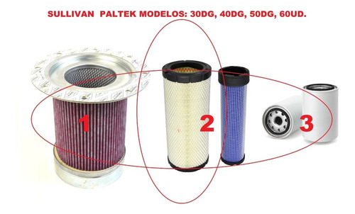 Filtro Separdor #1 Compreesor Sullivan 30dg 40dg 50dg 60ud