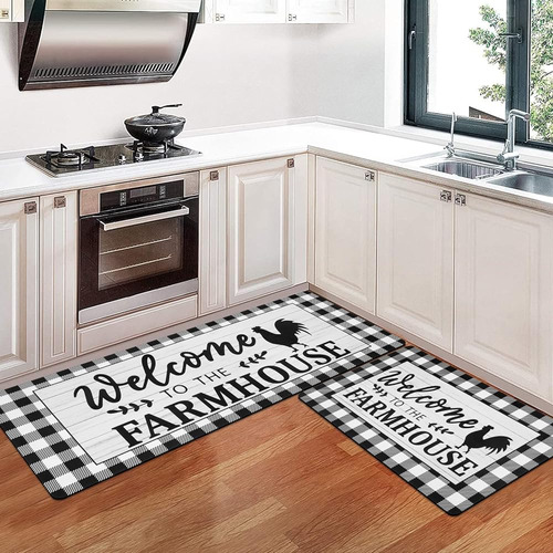 ~? Hebe Kitchen Rugs Set 2 Piezas Non Slip Kitchen Rugs And 