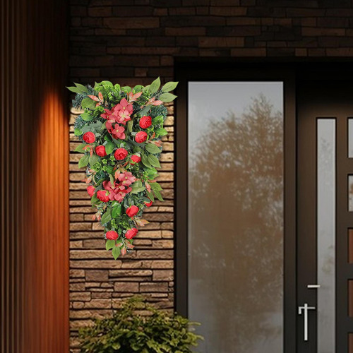 Guirnalda De Hojas Decorativas Con Forma De Lágrima Floral