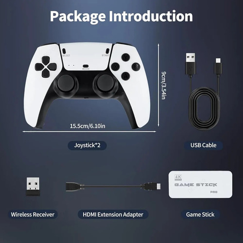 Game Stick Retro Inalámbrico Con Más De 20000 Juegos Clásico
