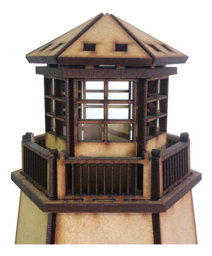 Imagen 4 de 7 de Souvenir Nautico Faro Fibrofacil 25cm Mdf Candybar