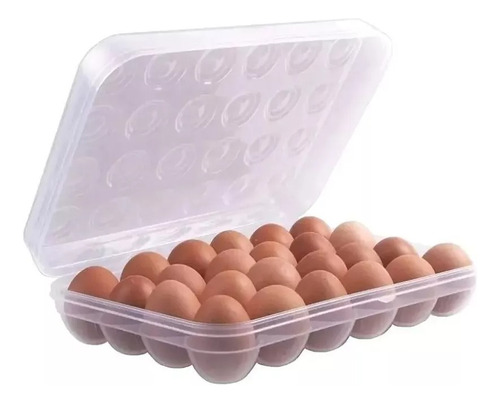 Huevera Organizador De Huevos Bandeja Para 24 Huevos C/ Tapa