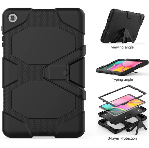 Funda Type Survivor Uso Rudo Samsung Galaxy Tab A 2019 10.1  + Mica Cristal Templado Sm T510 Sm T515 