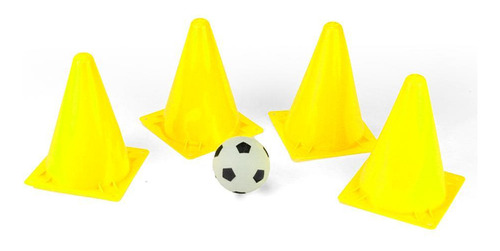 Mini Bola De Futebol Com Cones Amarelo