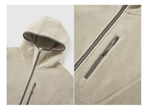 Chaqueta Cortavientos De Forro Polar Holgada Para Hombre