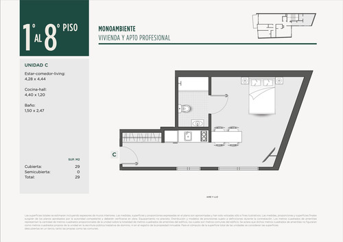 1 Ambiente En Pozo - Edificio De Categoría - Ideal Airbnb - Apto Profesional -  Villa Crespo